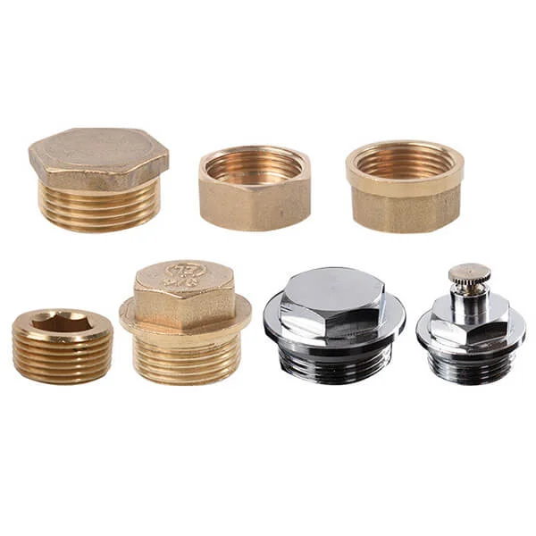 Brass Pipe Thread Plug Plumbing Fitting End Cap Blank Cap - EVERPEAKTOOLS